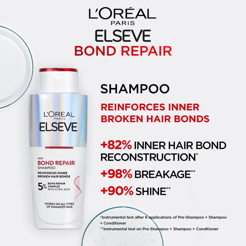 L'OREAL Elseve Pro Bond Repair Shampoo Sans Sulfates 200ML