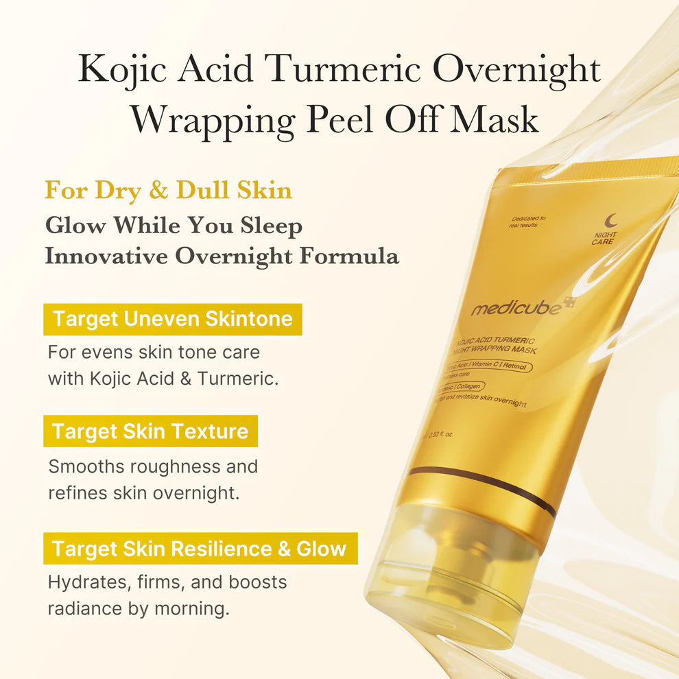 MEDICUBE Kojic Acid Turmeric Overnight Wrapping Mask