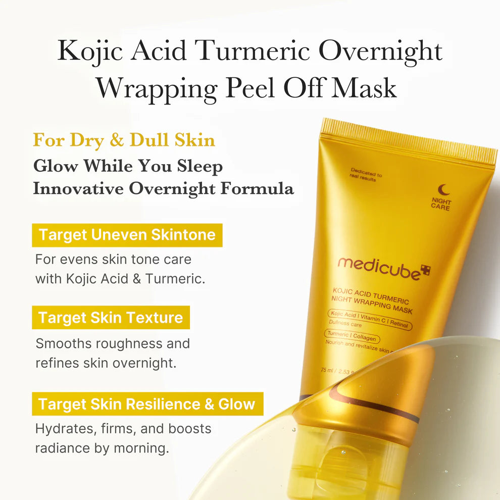 MEDICUBE Kojic Acid Turmeric Overnight Wrapping Mask