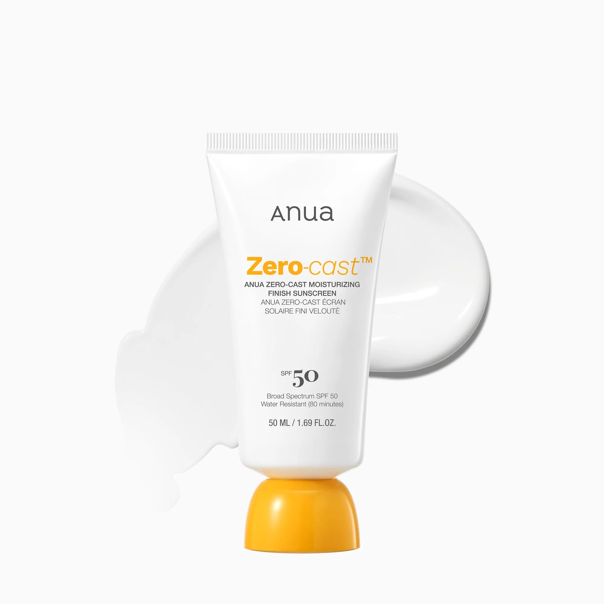 ANUA Zero-cast Moisturizing Finish Sunscreen SPF50+