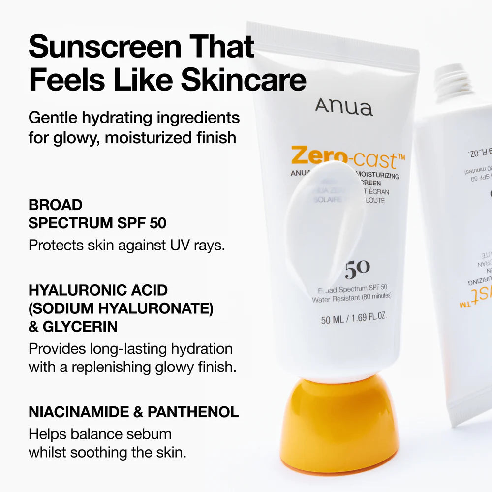 ANUA Zero-cast Moisturizing Finish Sunscreen SPF50+